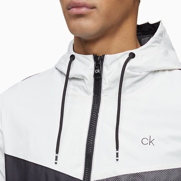 CK. COLORBLOCK ZIP HOODED WINDBREAKER - Picture 4 of 4